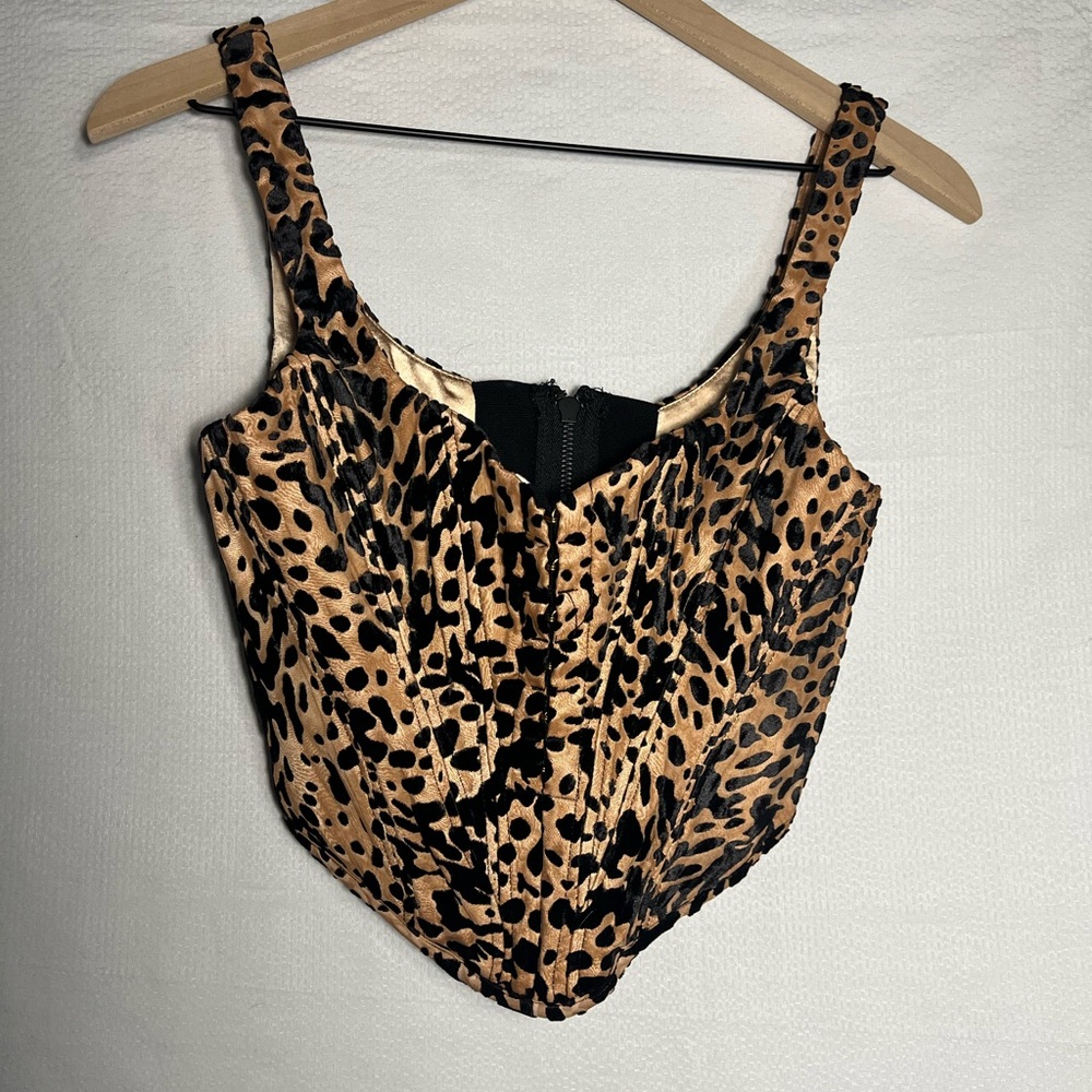 House of CB Leopard Print Corset Top